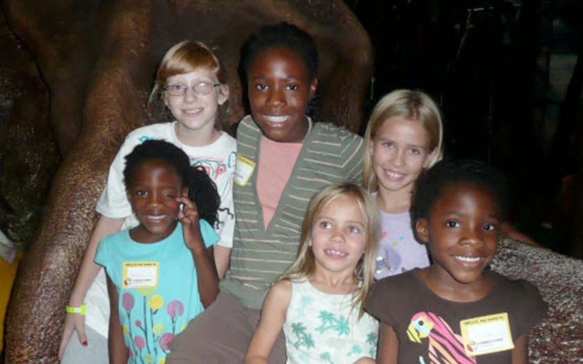 Studnets having fun at a school social