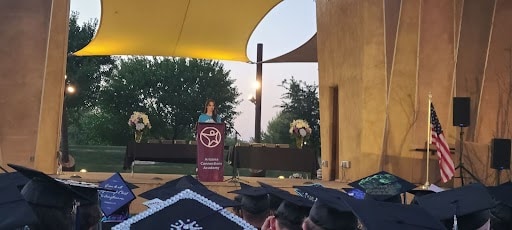 ACA student speaking at commencement