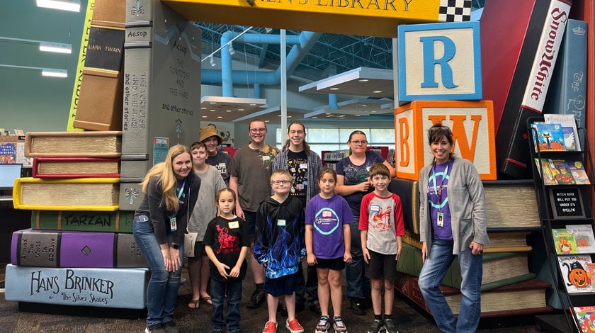 Kansas Connections Academy field trip to a library.