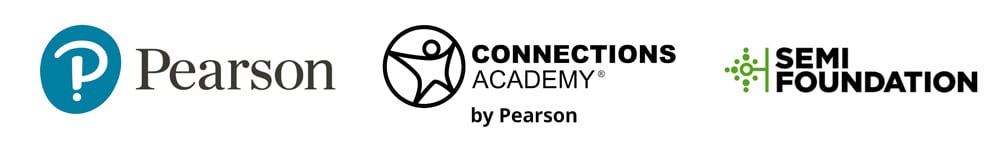 Pearson, Connections Academy, and SEMI Foundation logos