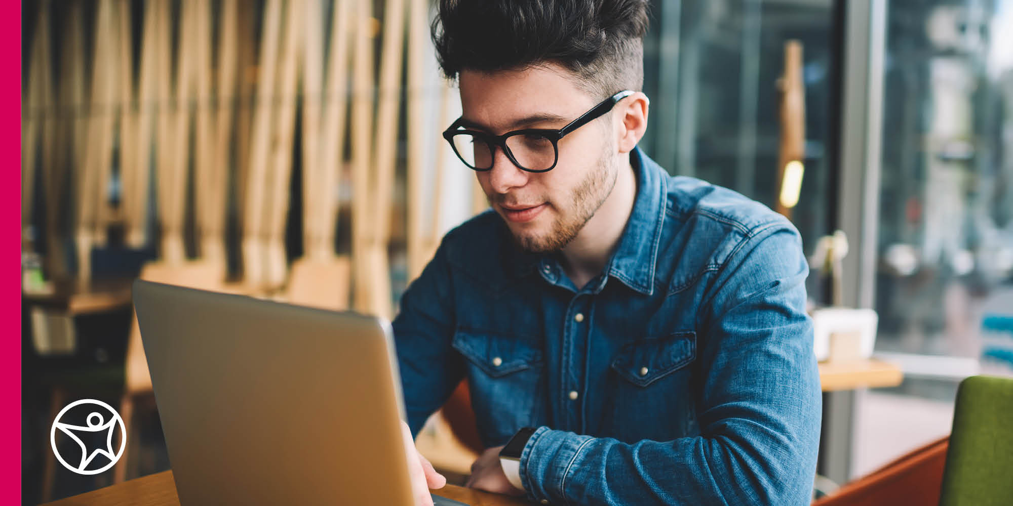 High school student participating in online school