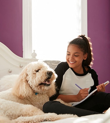 High school Connections Academy college and careers nursing program student in scrubs